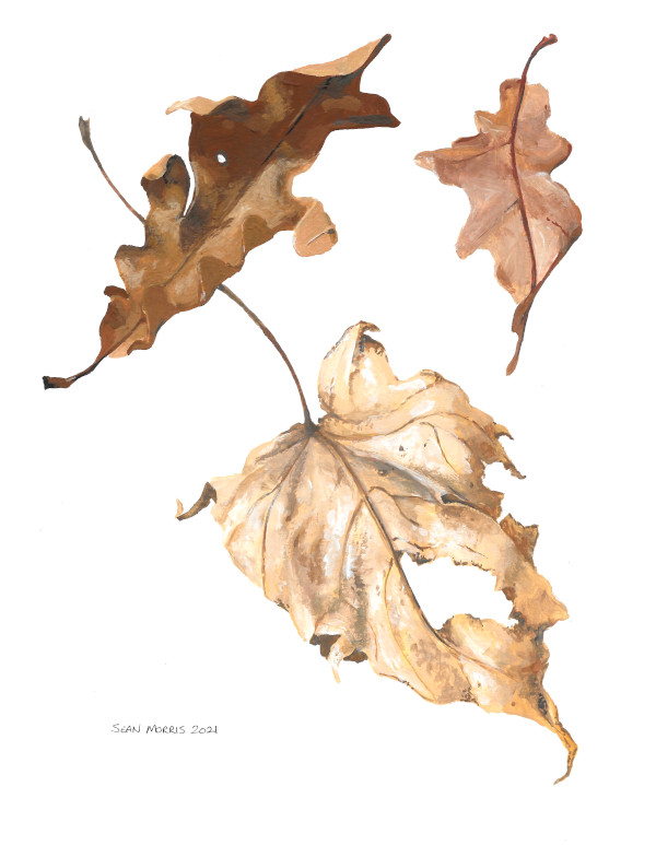 Autumn Leaves (The Clothes Fell From Her Limbs Like She Was A Tree Preparing For Winter), 2021, Watercolour on Paper, 10 by 8 Inches