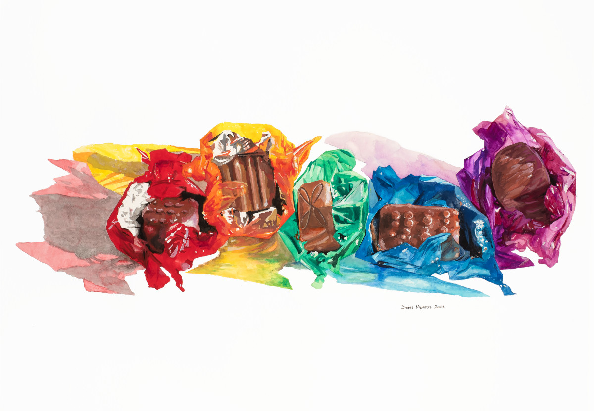 Electromagnetic Activity, 2021, Watercolour on Paper, 24 by 36 Inches